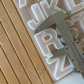 Alphabet & Number Resin Mold – 4cm Letters with 1cm Depth | Silicone Casting Mould